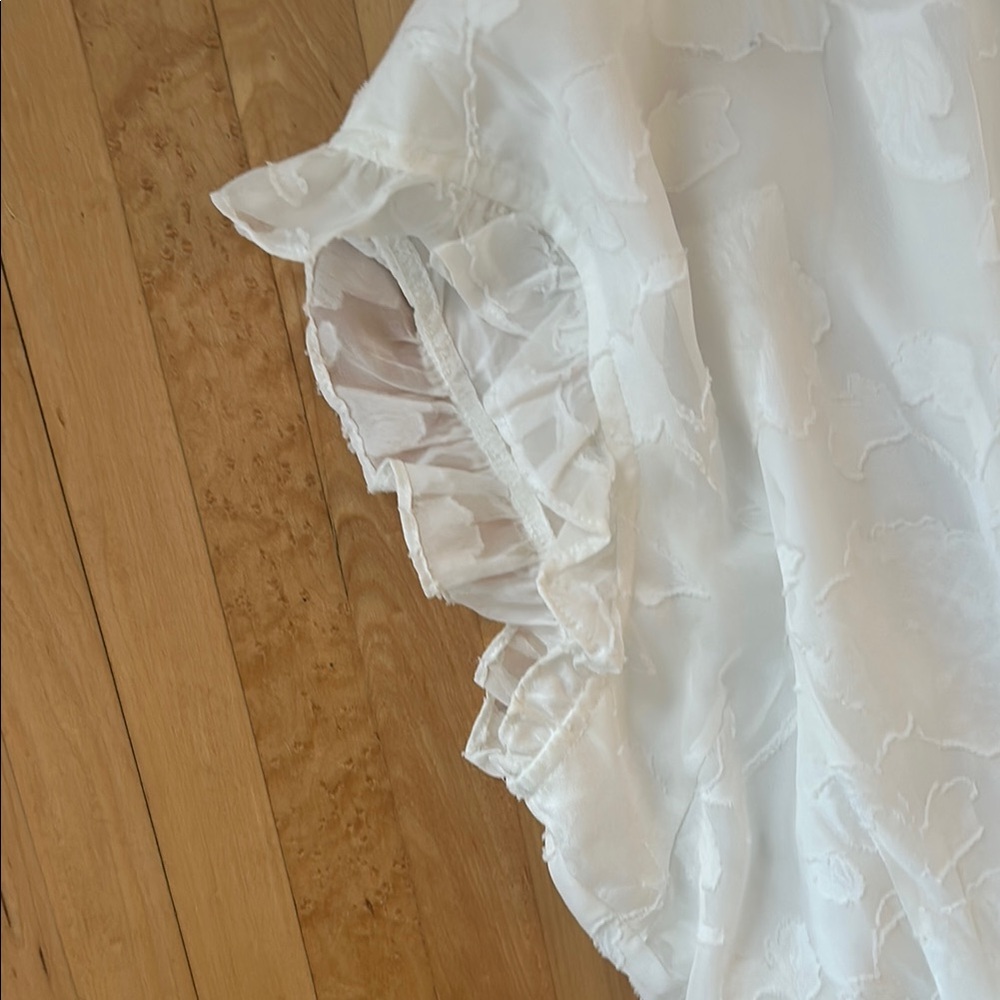 Lulus White Ruffled Dress XS - Picture 6 of 8